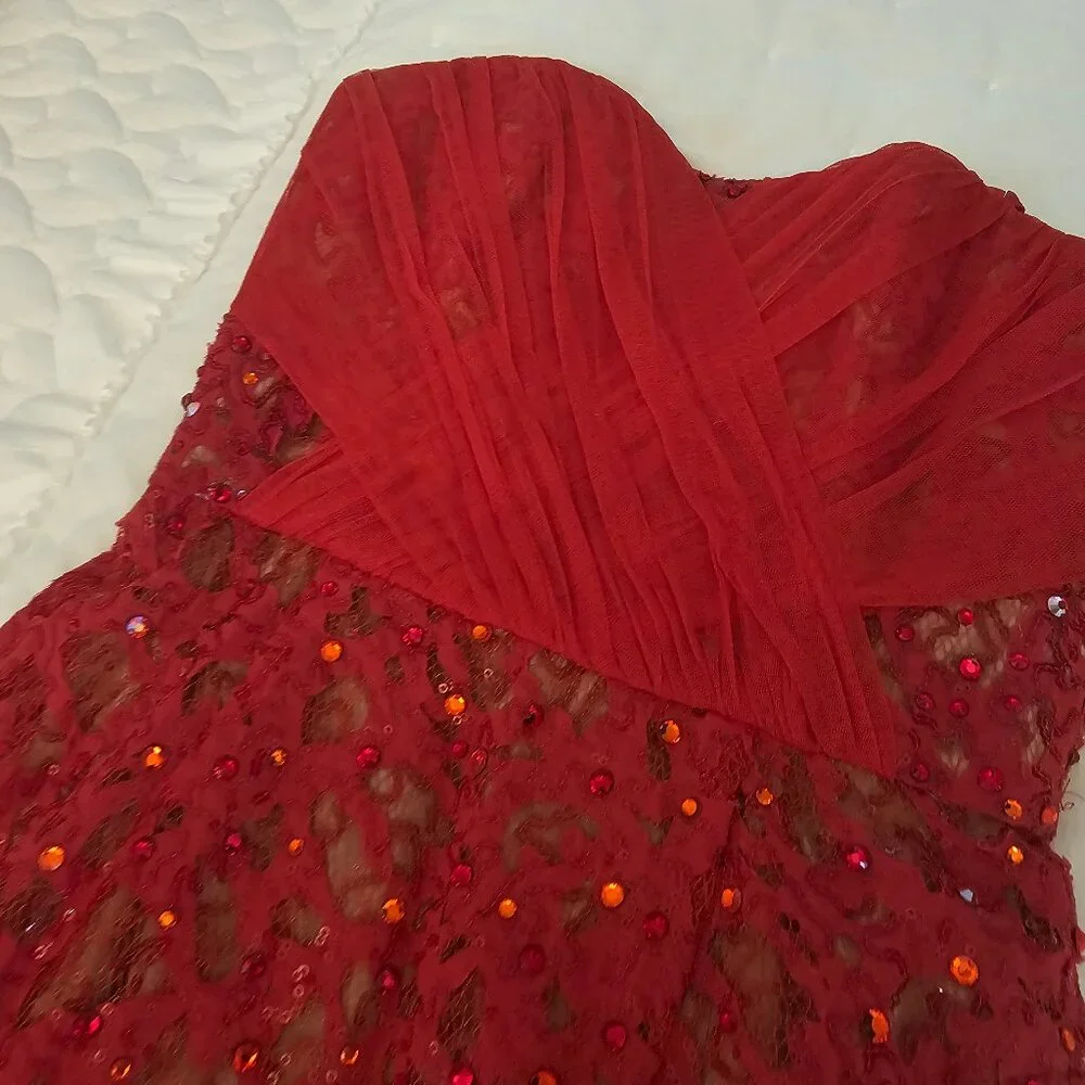 BCBG Max Azria red dress - Picture 1 of 5
